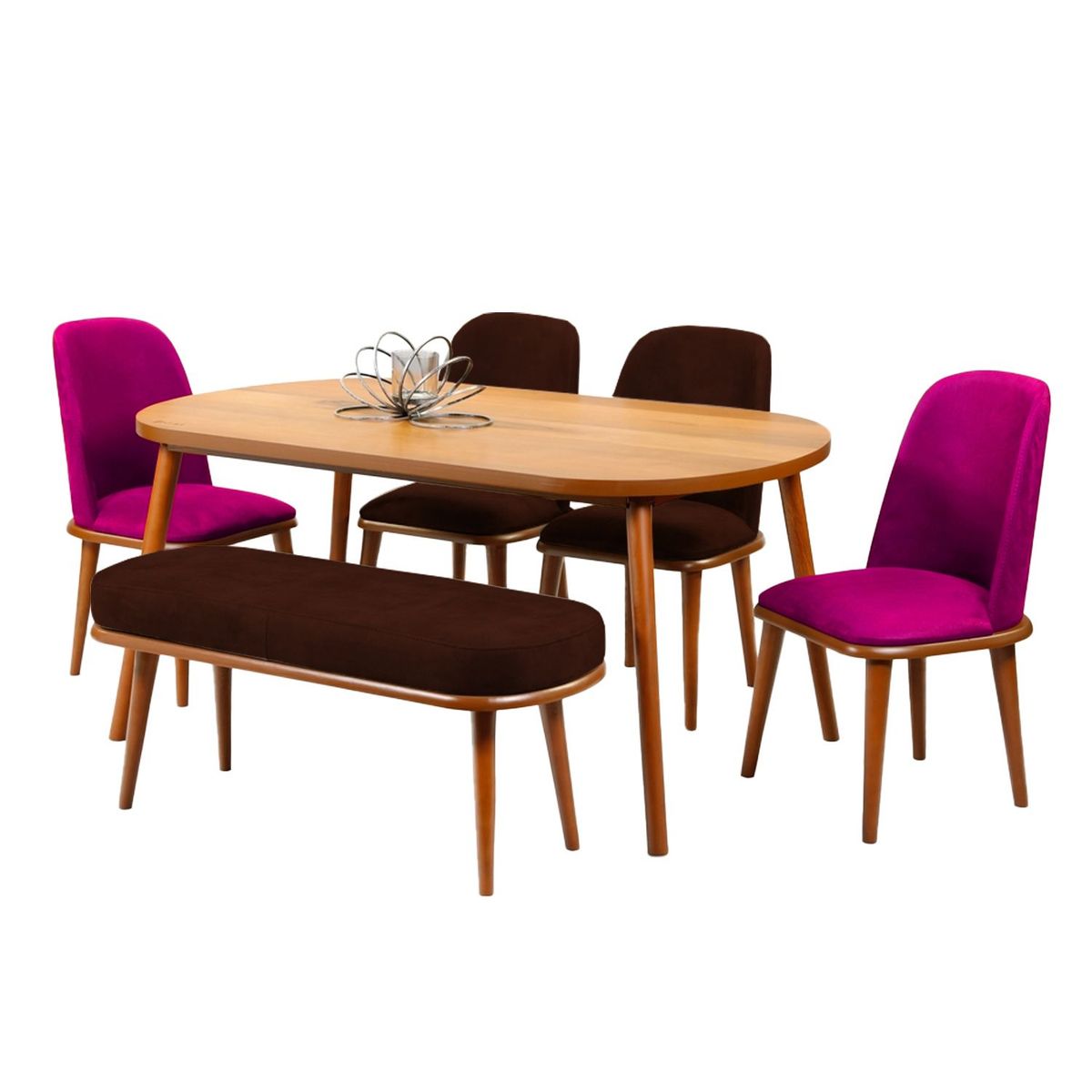 HOME PREMIUM - Juego de Comedor 4 Sillas   Banquet