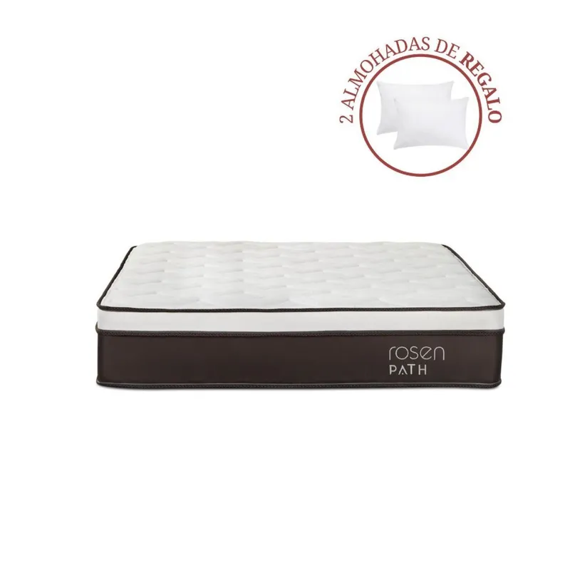 ROSEN - Colchón Path 2 Plz + 2 Almohadas