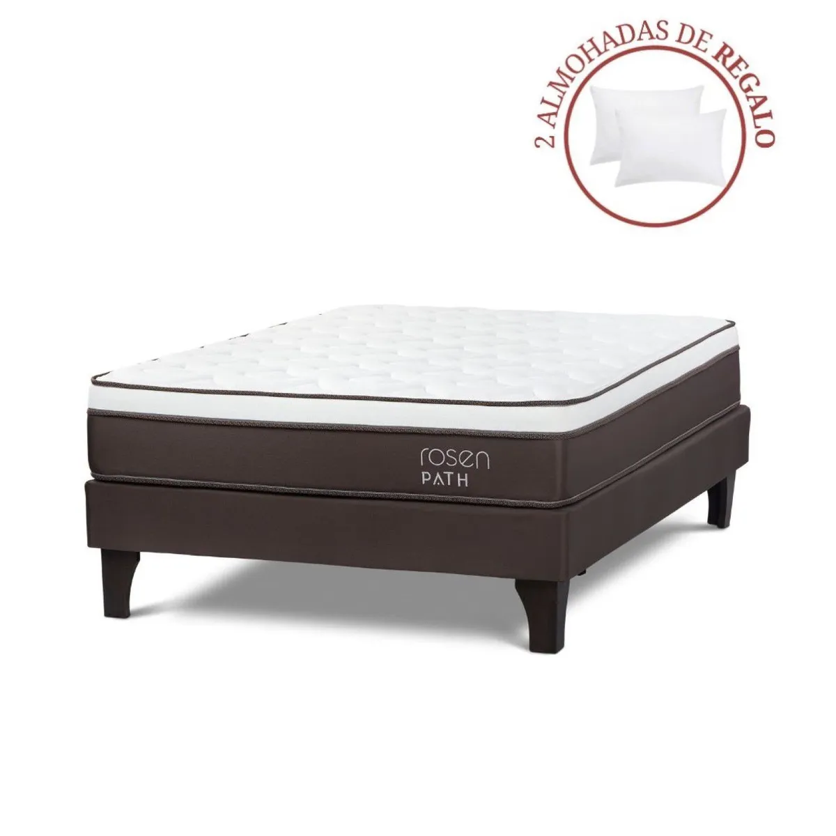 ROSEN - Cama Europea Path 2 Plz + 2 Almohadas