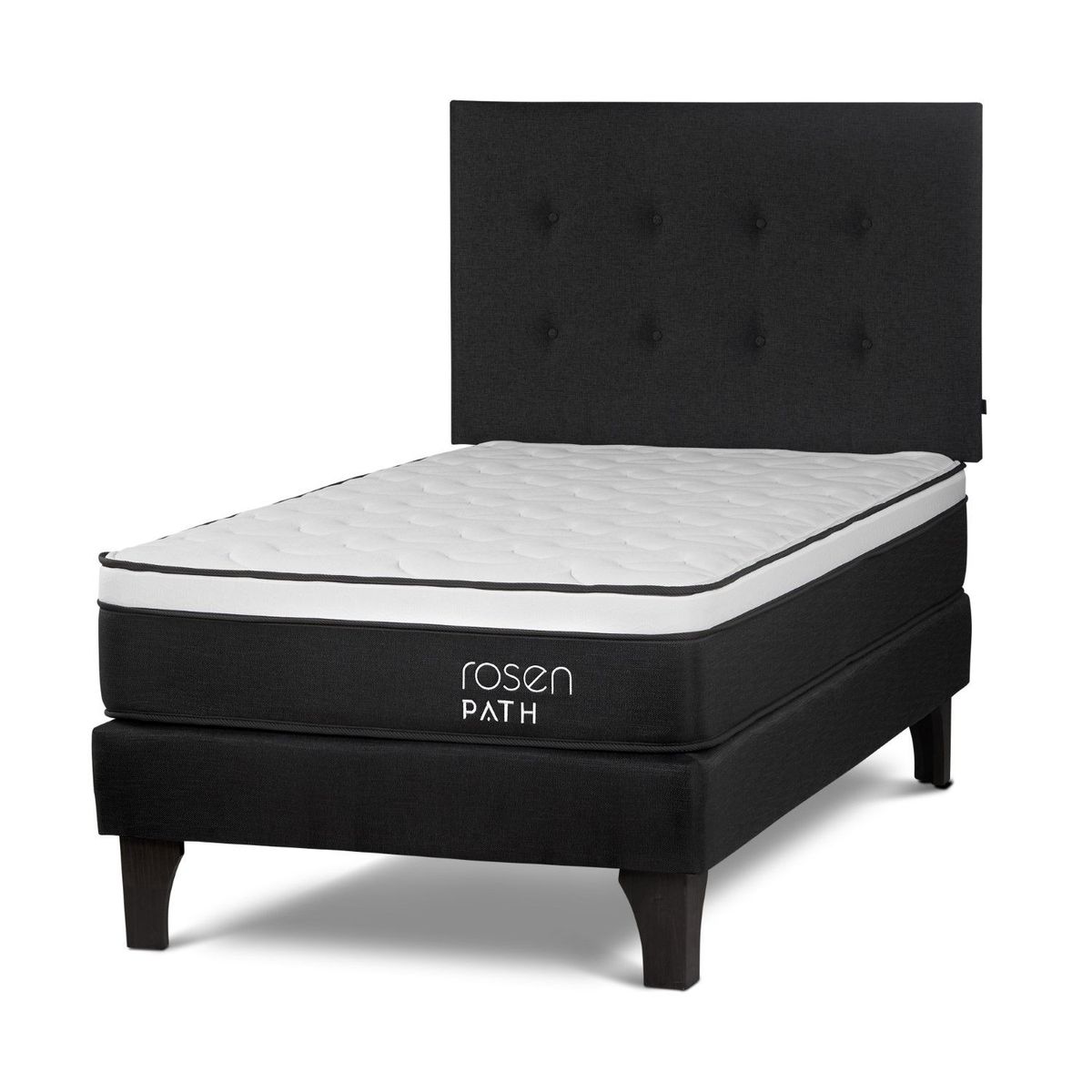 ROSEN - Dormitorio Europeo Path Niebla New West Niebla 1.5 Plz + 1 Almohada