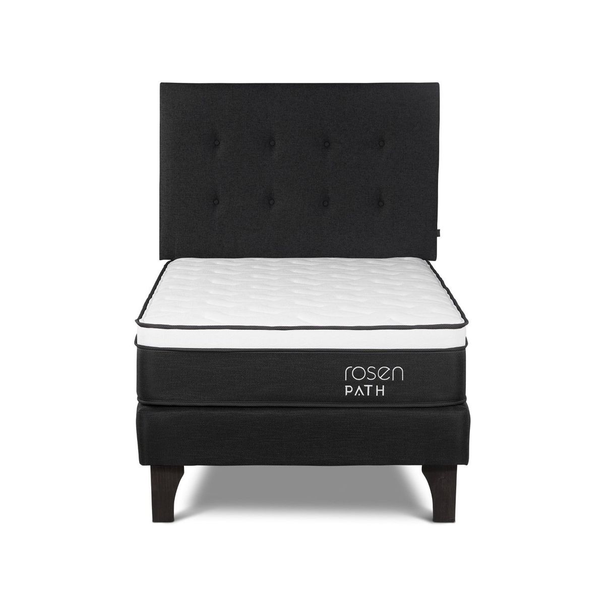 ROSEN - Dormitorio Europeo Path Niebla New West Niebla 1.5 Plz + 1 Almohada