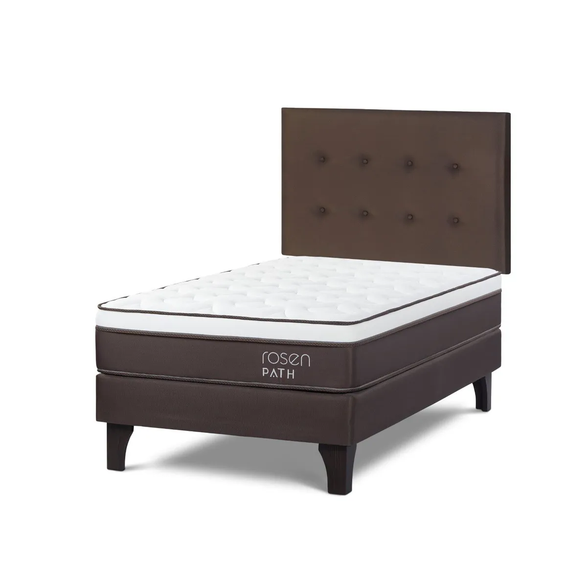 ROSEN - Dormitorio Europeo Path Café New West Chocolate 1.5 Plz + 1 Almohada