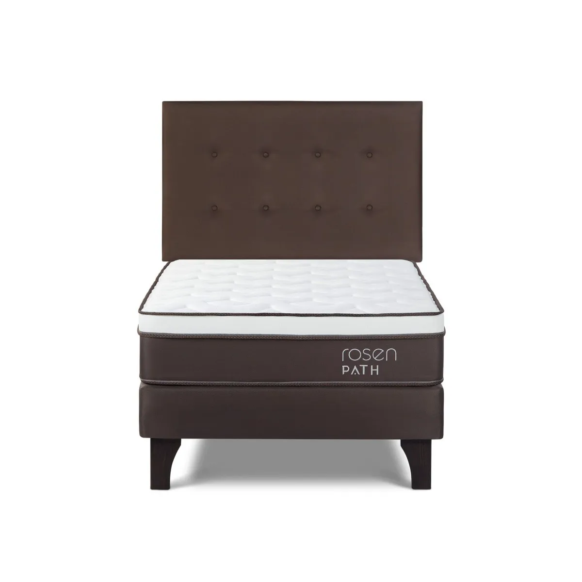 ROSEN - Dormitorio Europeo Path Café New West Chocolate 1.5 Plz + 1 Almohada