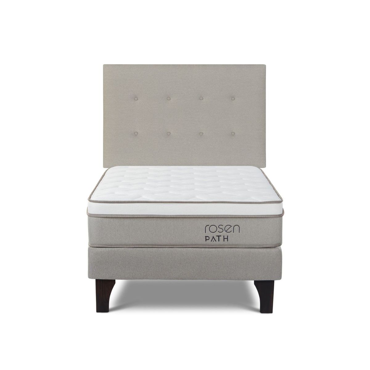 ROSEN - Dormitorio Europeo Path Niebla New West Niebla 1.5 Plz + 1 Almohada