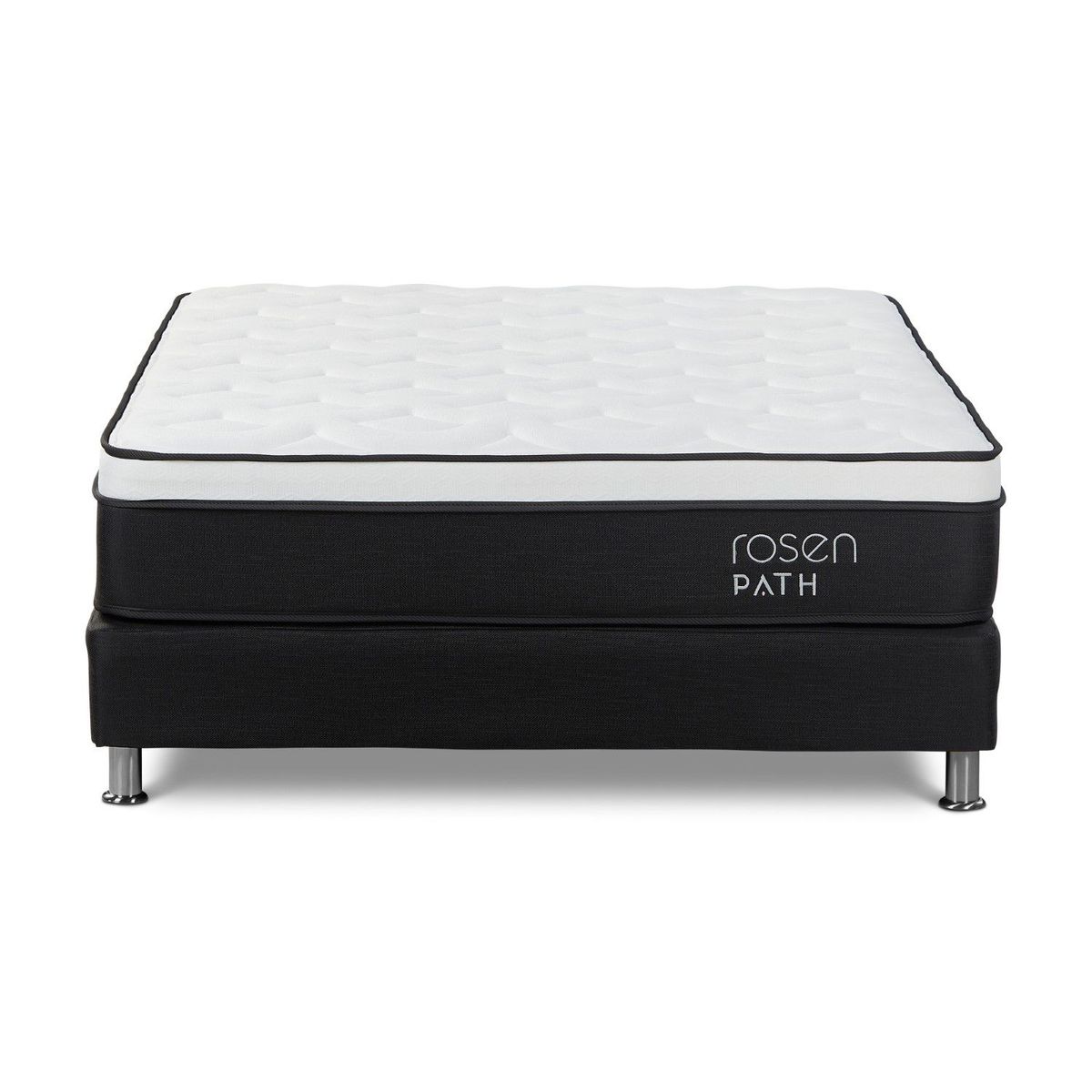 ROSEN - Cama Box Tarima Path 2 Plz + 2 Almohadas
