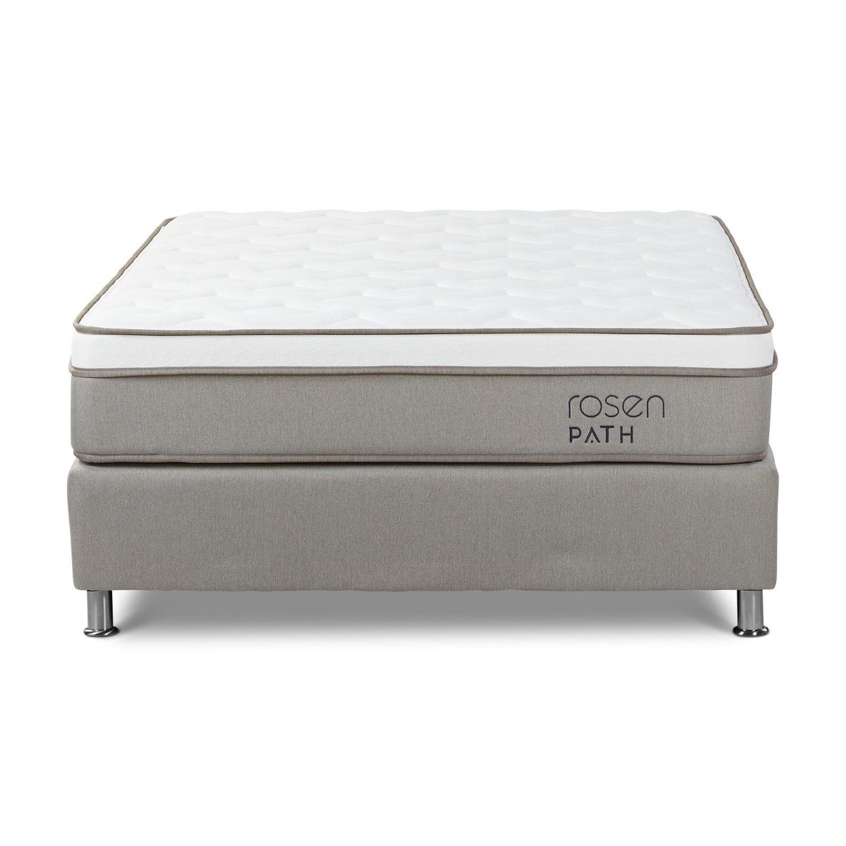 ROSEN - Cama Box Tarima Path 2 Plz + 2 Almohadas