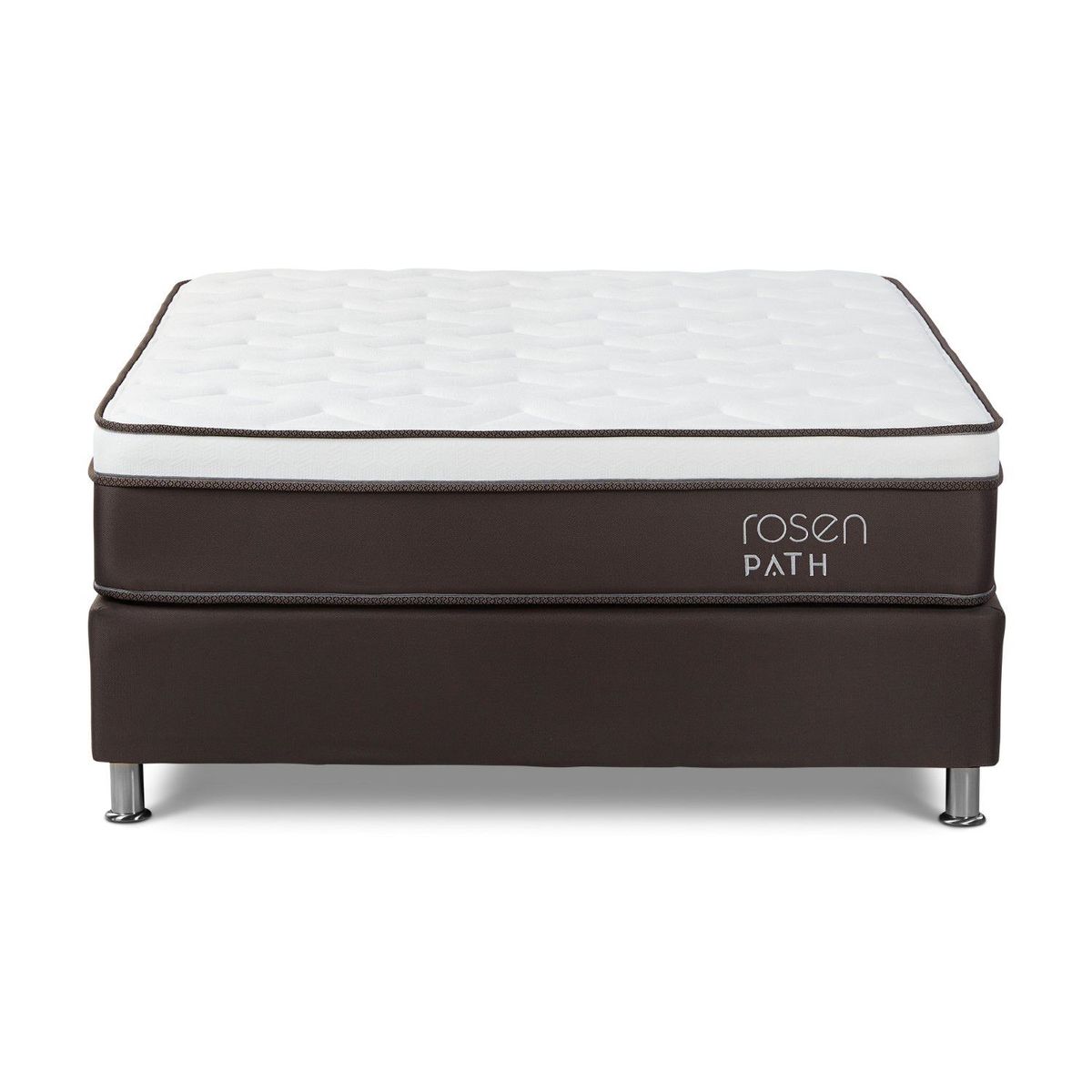 ROSEN - Cama Box Tarima Path 2 Plz + 2 Almohadas