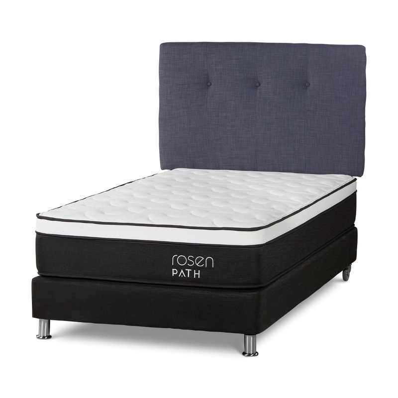ROSEN - Dormitorio Path Grafito New Bennet Denim 1.5 Plz + 1 Almohada