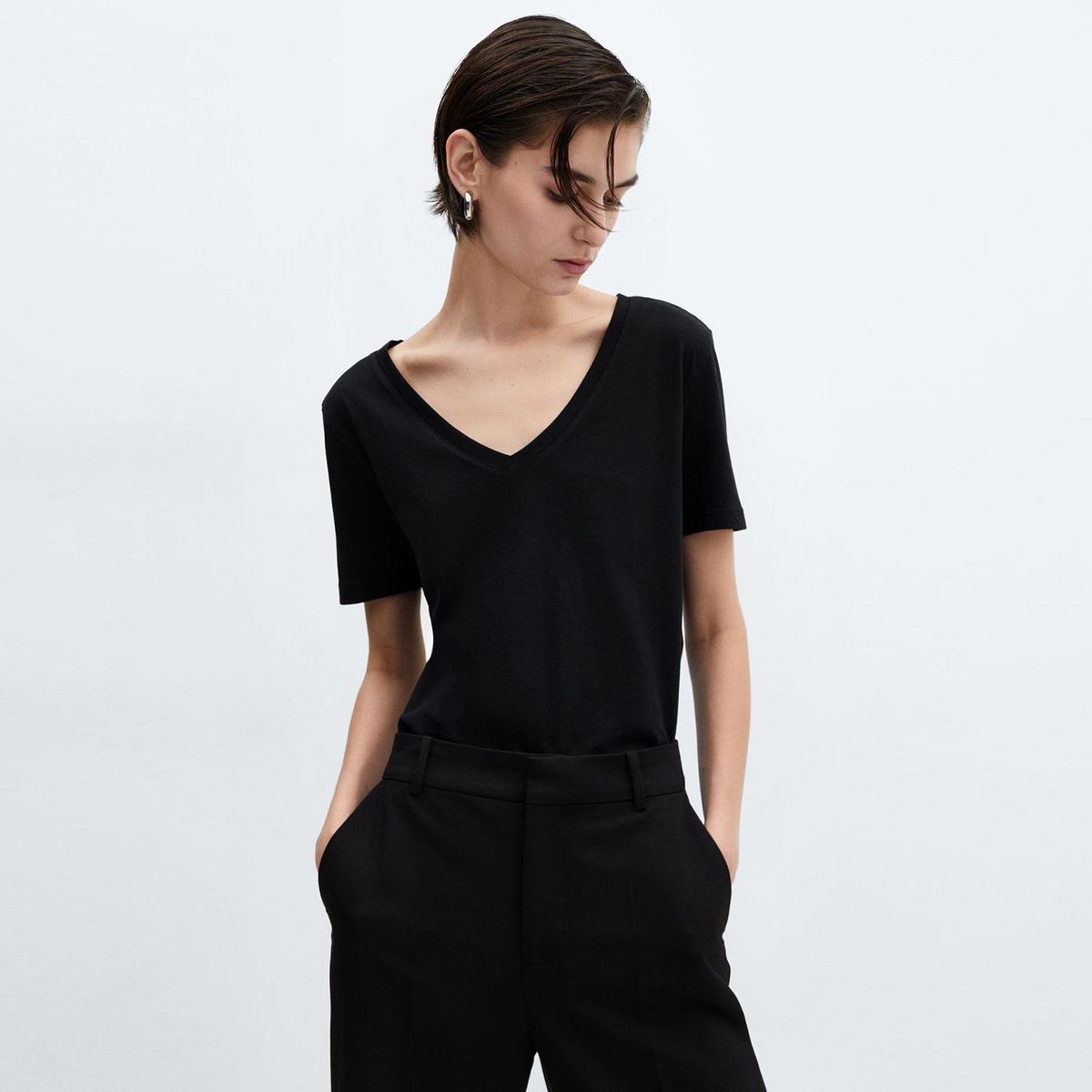 MANGO - Polo Manga Corta Algodón Mujer Mango