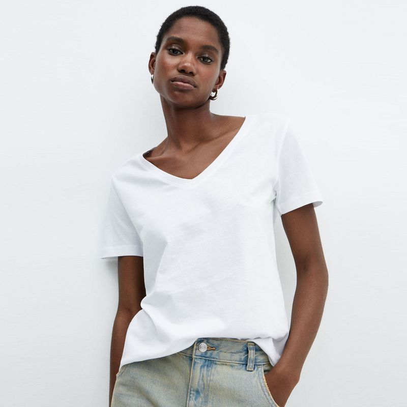 MANGO - Polo Manga Corta Algodón Mujer Mango