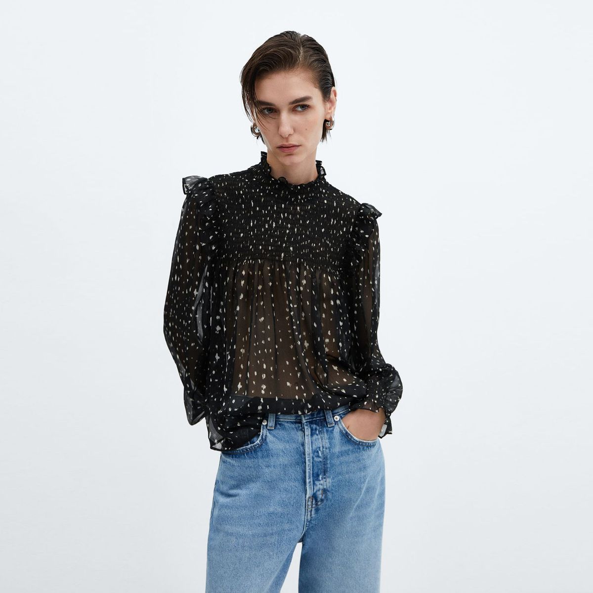 MANGO - Blusa Casual Mujer Mango