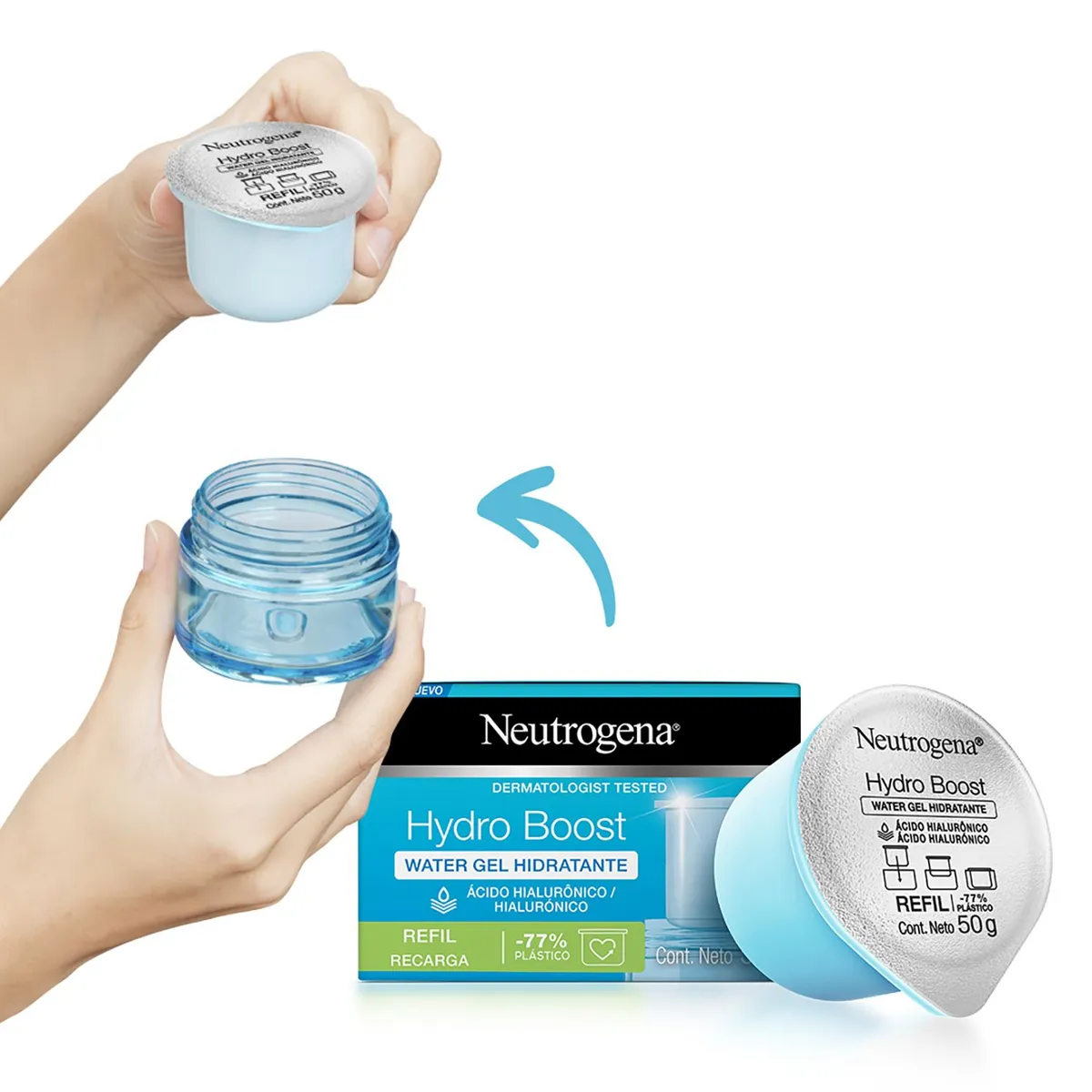 NEUTROGENA - Repuesto Gel Hidratante Facial Hydro Boost 50gr Neutrogena