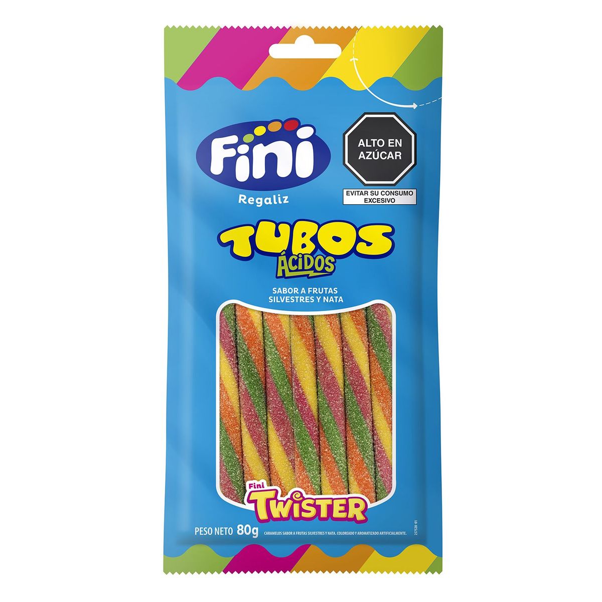 FINI - Gomas Regaliz Twister Acido 80g Fini