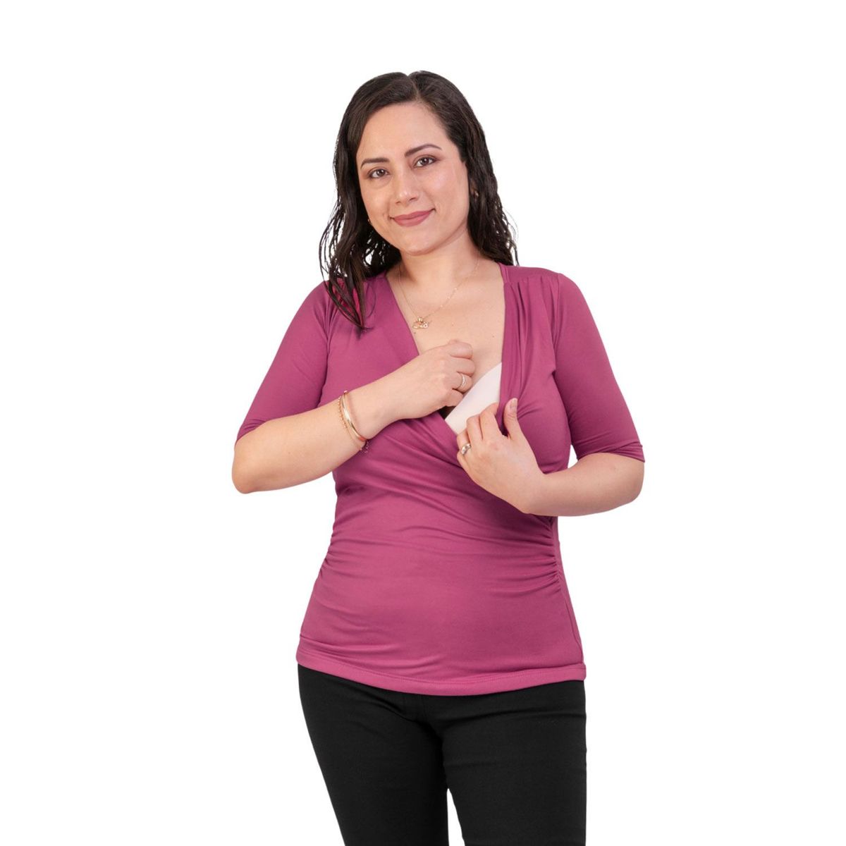 MOMMYLAND - Blusa Manga Corta De Lactancia Mujer Mommyland