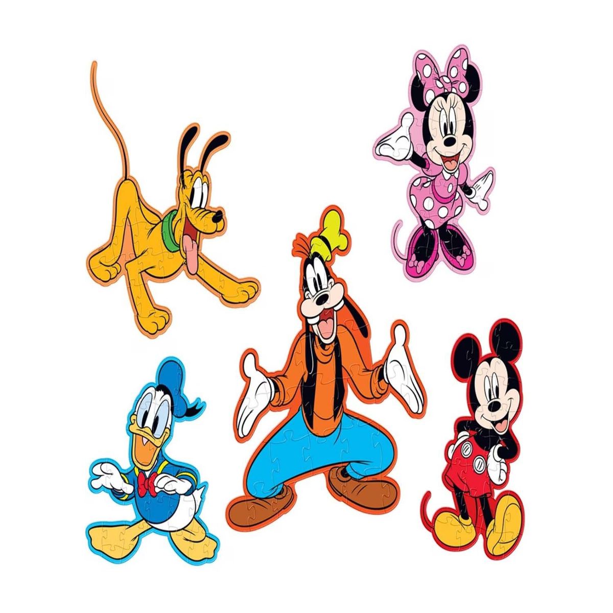 DISNEY - ROMPECABEZAS CON 5 FIGURAS FORMA MICKEY MOUSE DISNEY