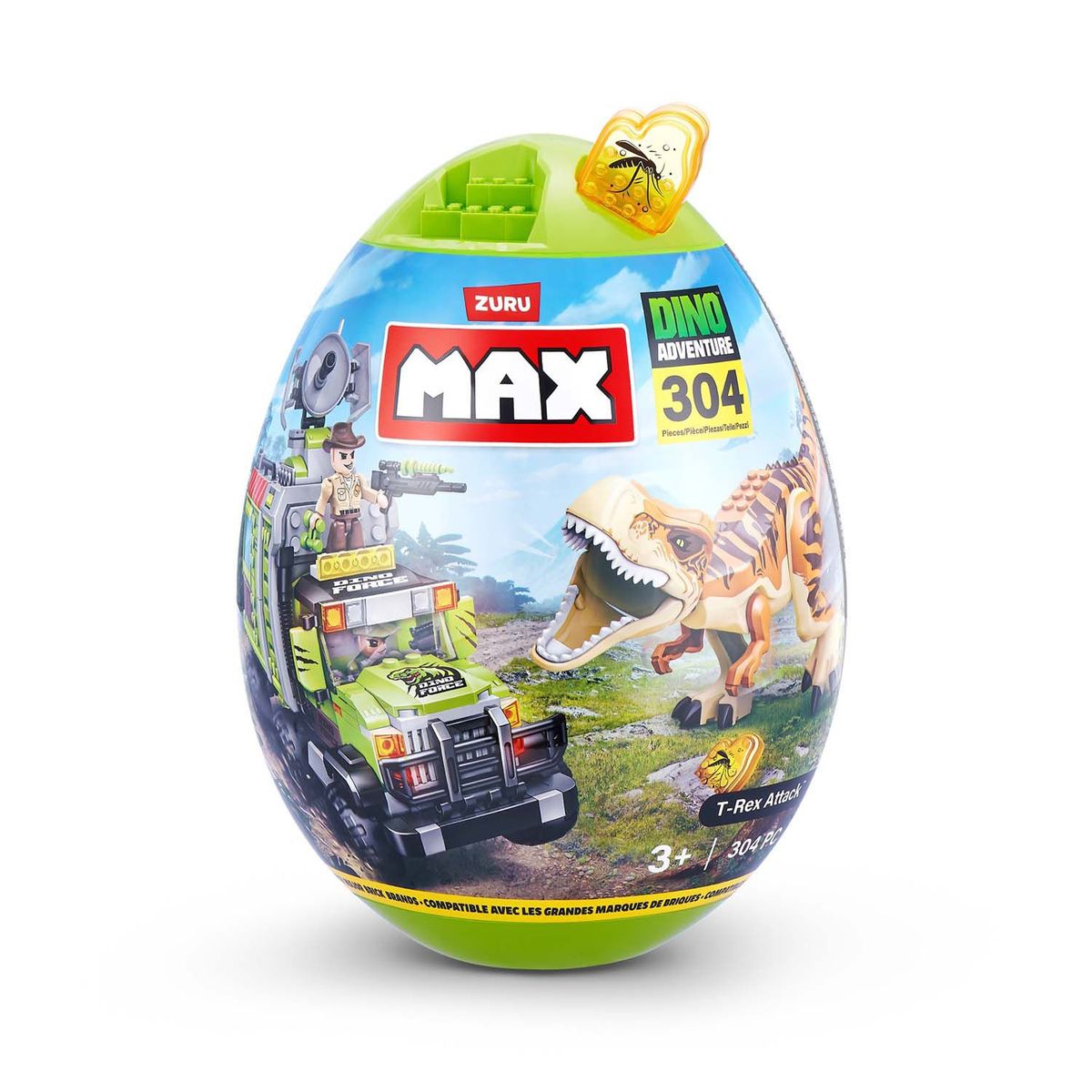 MAX BUILD MORE - Capsula Dino Sorpresa Mediano Maxbuild