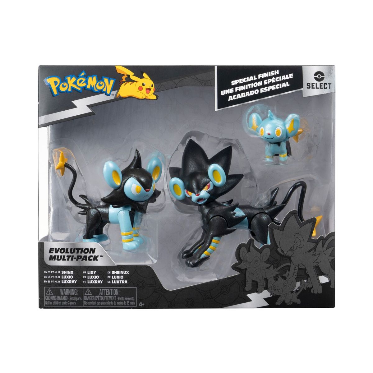 POKEMON - Multipack Evolucion X3 Figuras Shinx, Luxio, Luxray Pokemon