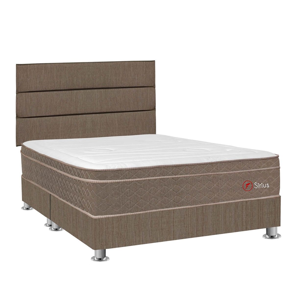 FORLI - Dormitorio Sirius Superior Queen + 2 Almohadas Viscoelásticas + Protector