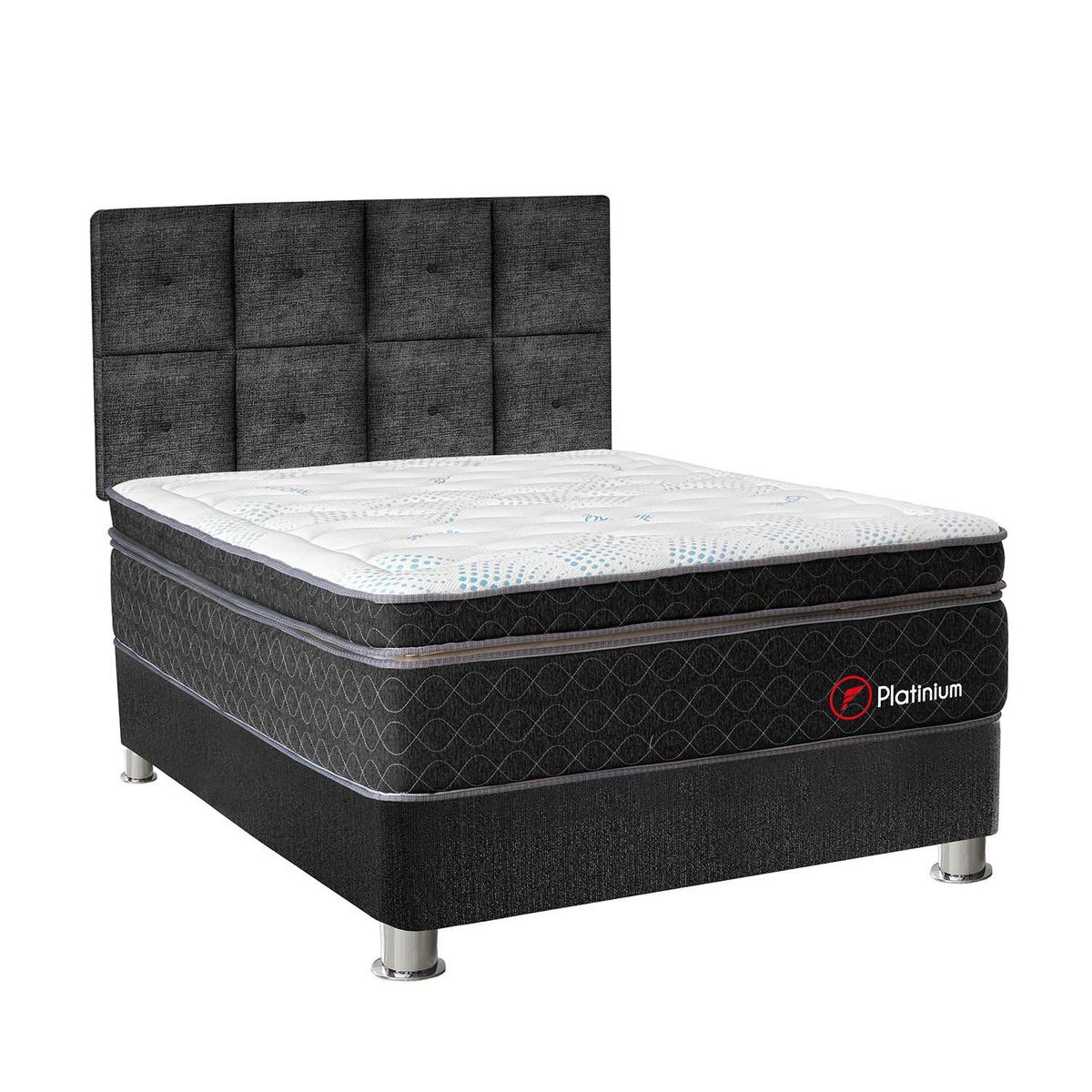 FORLI - Dormitorio Platinium Kimiko 2 Plz + 2 Almohadas Viscoelásticas + Protector