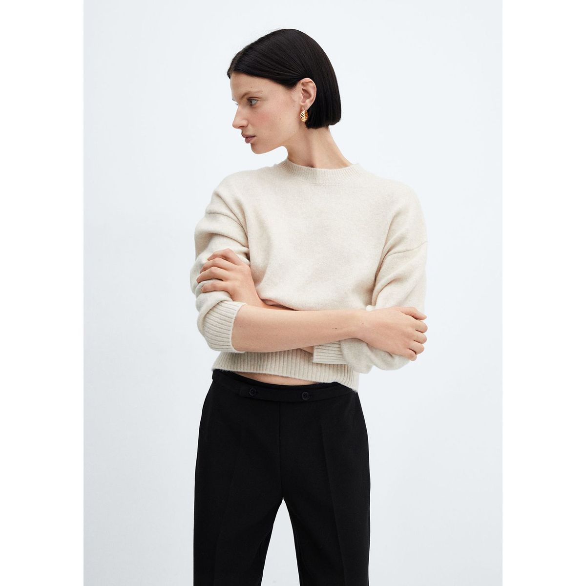 MANGO - Pantalón Recto Mujer Mango