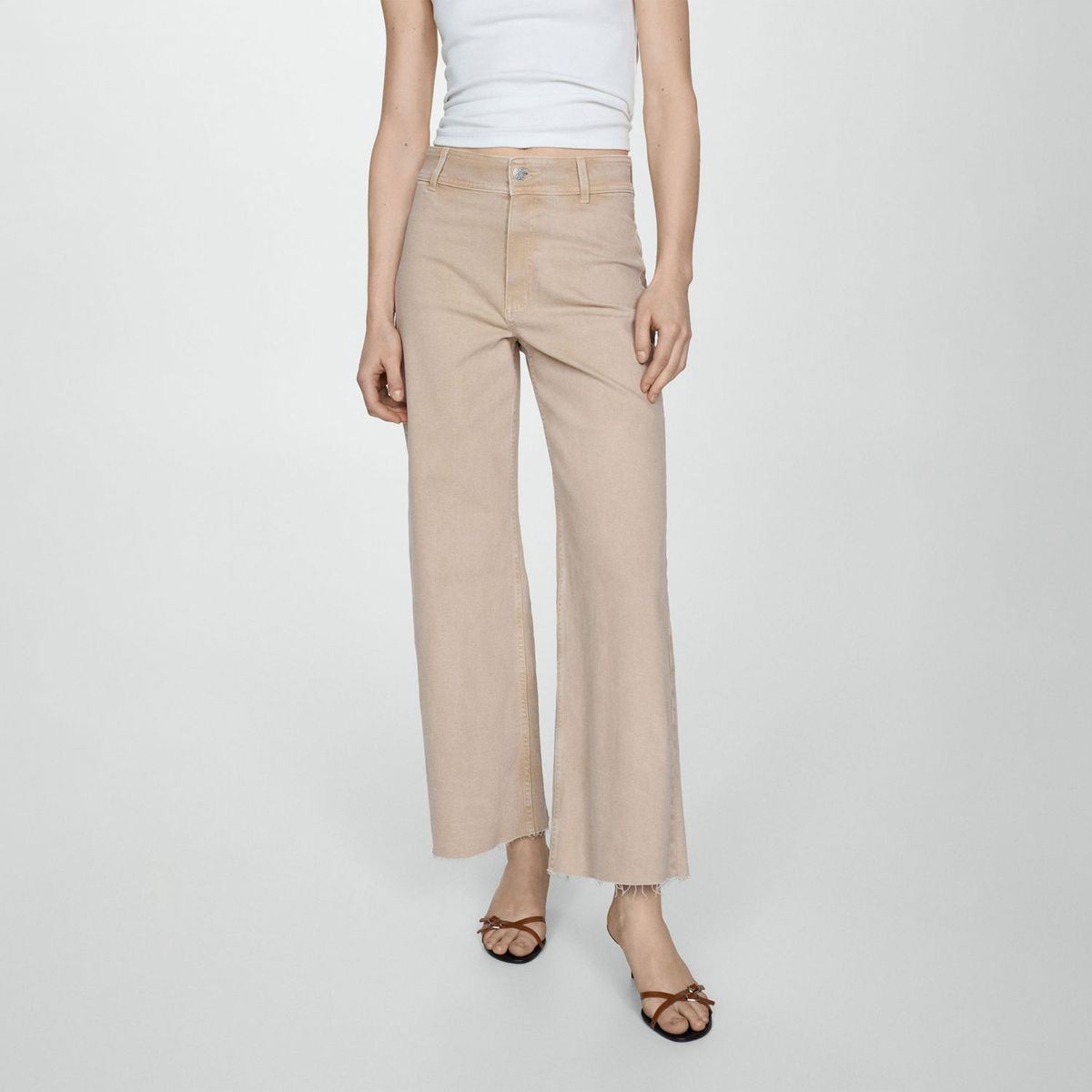 MANGO - Jean Culottte Algodón Mujer Mango