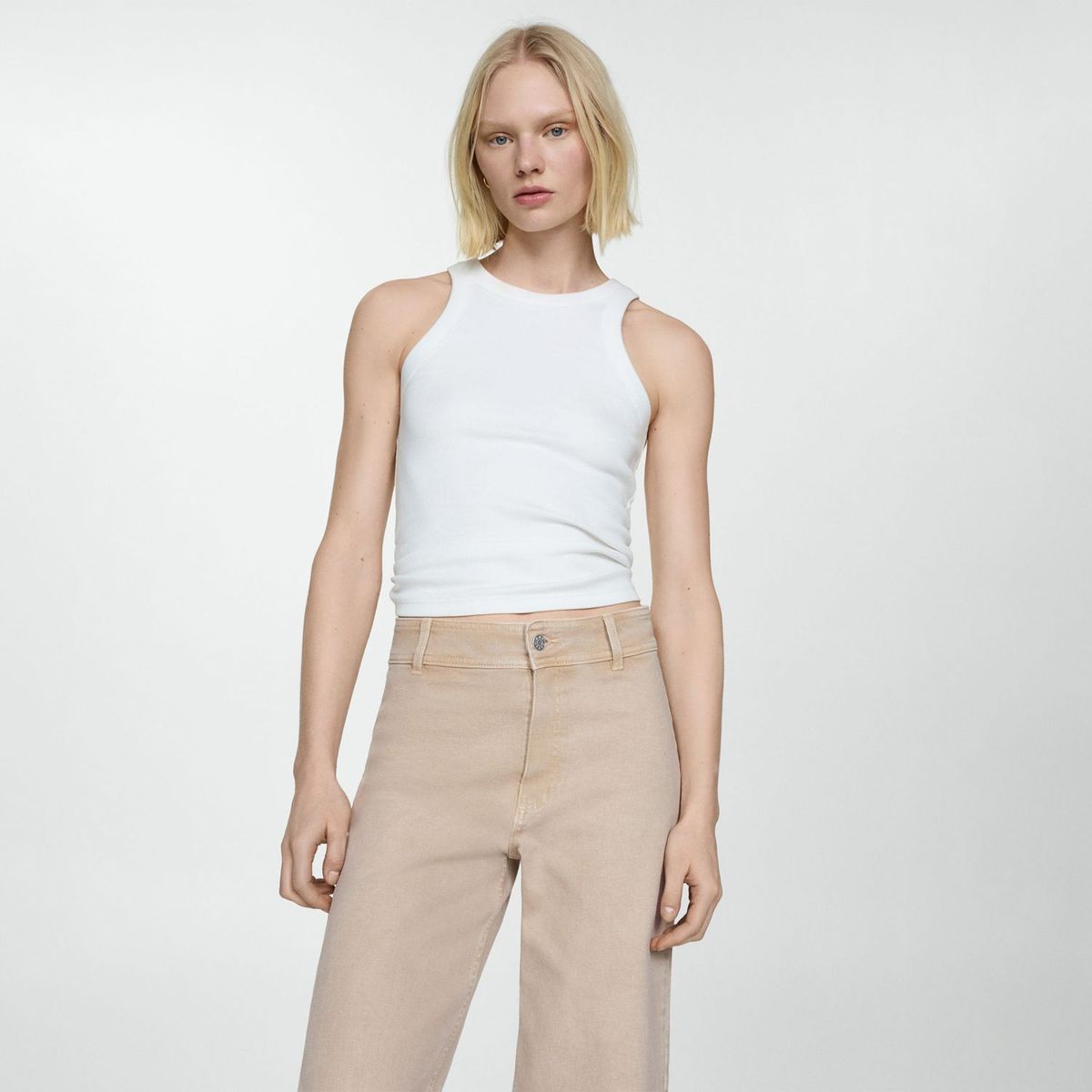 MANGO - Jean Culottte Algodón Mujer Mango