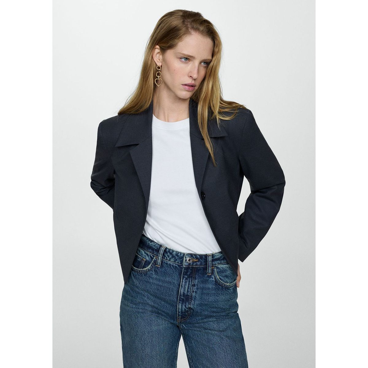 MANGO - Jean Mom 100% Algodón Mujer Mango