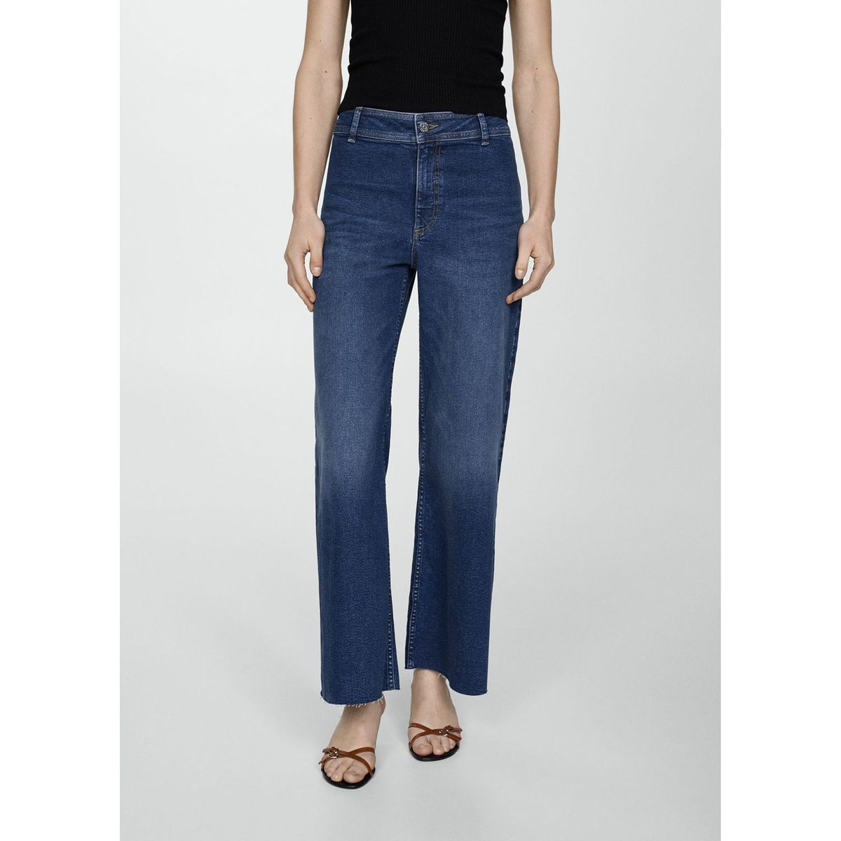 MANGO - Jean Culottte Algodón Mujer Mango