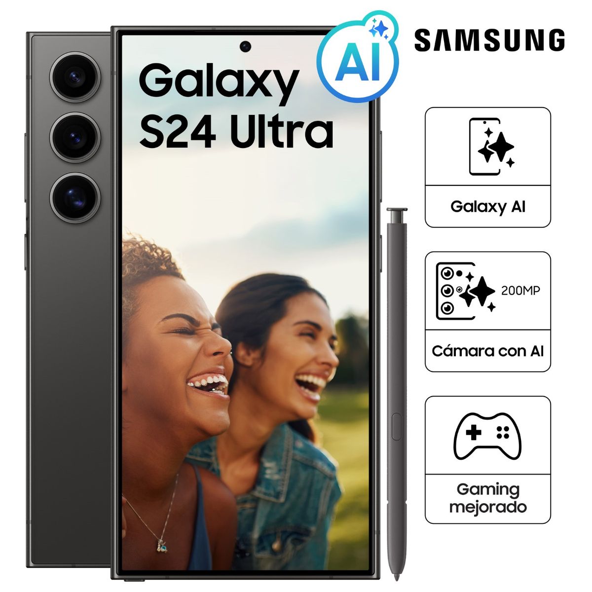 SAMSUNG - Galaxy S24 Ultra 5g 256gb Titanium Black