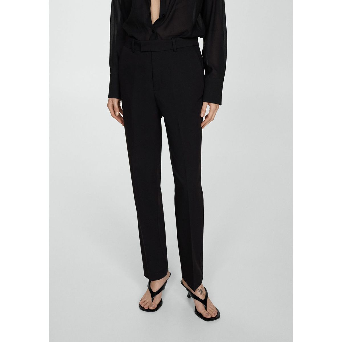 MANGO - Pantalón Recto Mujer Mango