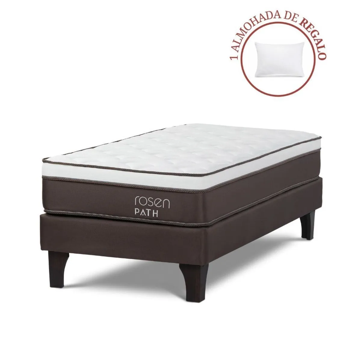 ROSEN - Cama Europea Path 1 Plz + 1 Almohada