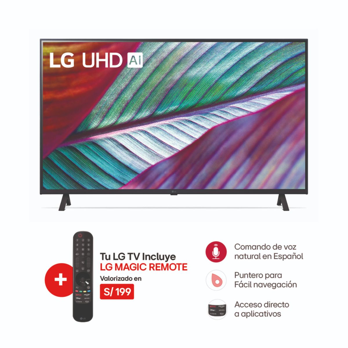 LG - Televisor 75" LG UHD 4K ThinQ AI 75UR8750PSA