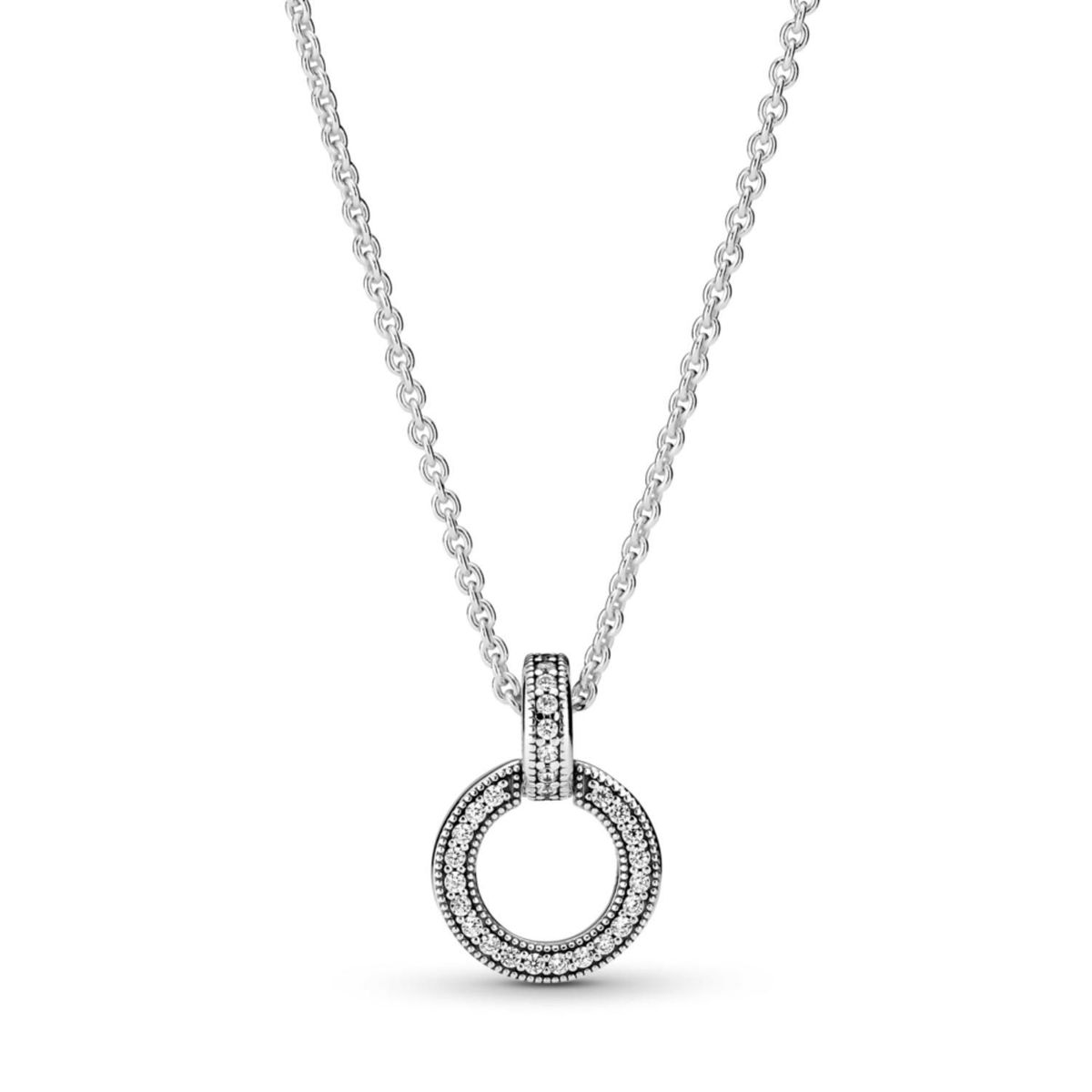 PANDORA - Collar  Doble Círculo Circonia