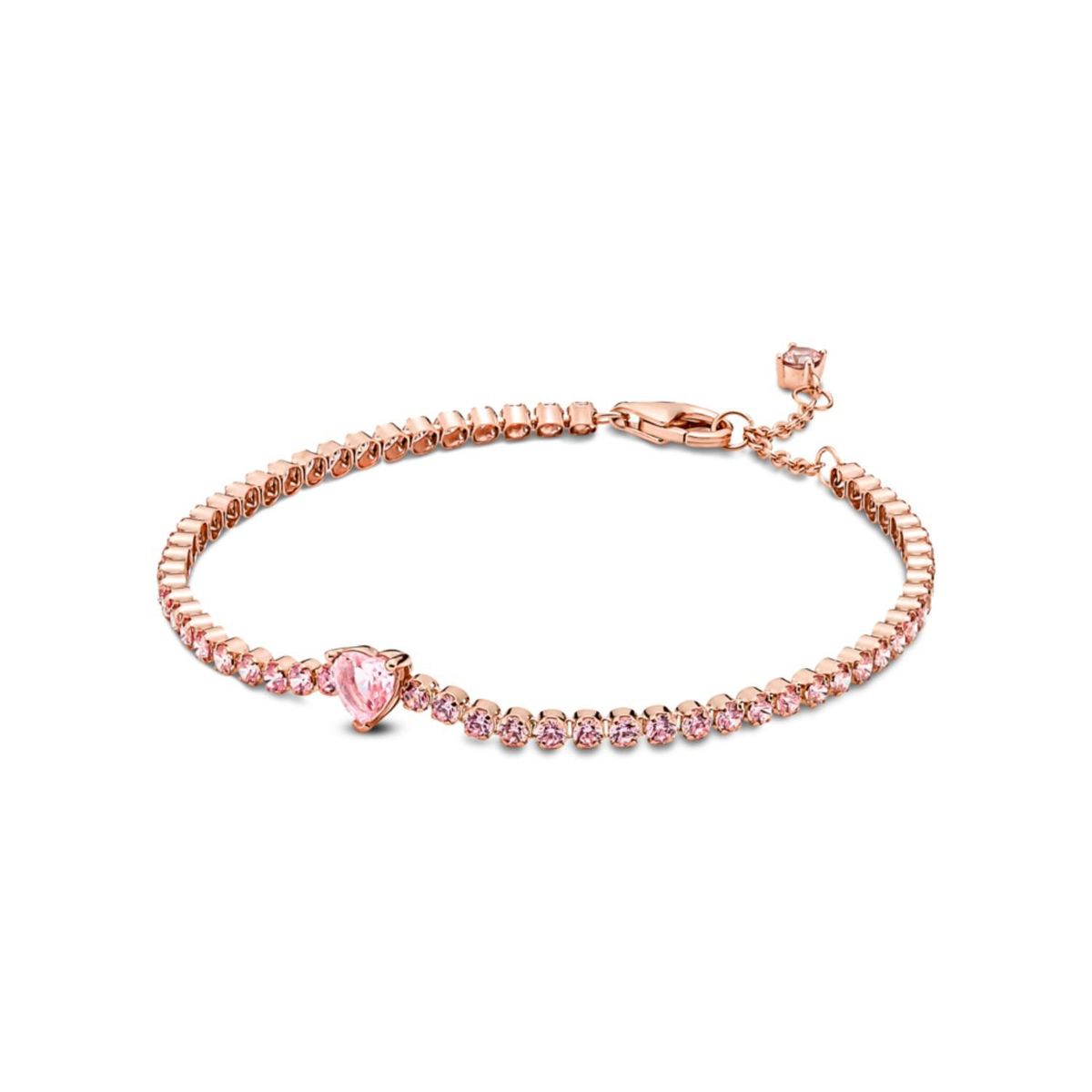 PANDORA - Brazalete Corazon Cristales Rose