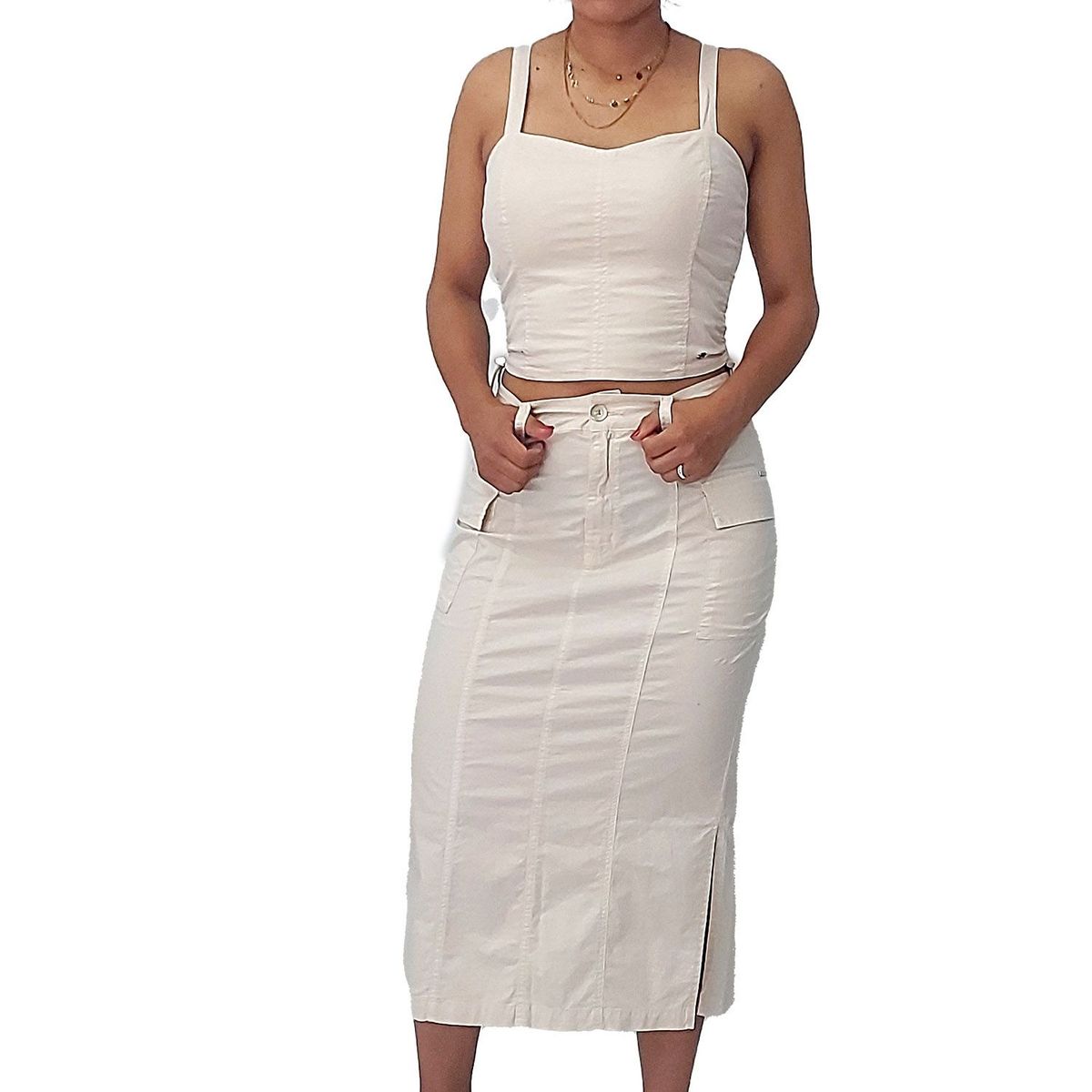 FORDAN JEANS - Falda Larga Algodón Mujer Fordan Jeans