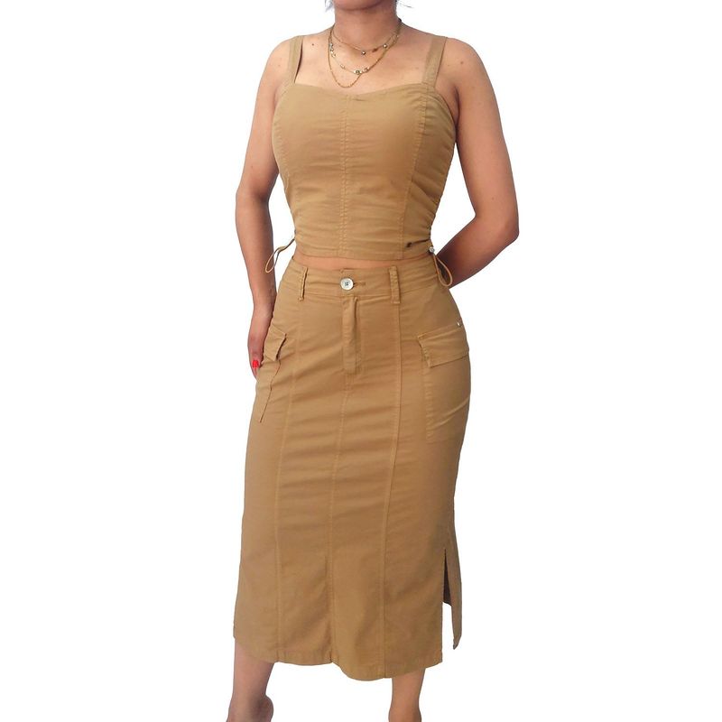 FORDAN JEANS - Falda Larga Algodón Mujer Fordan Jeans