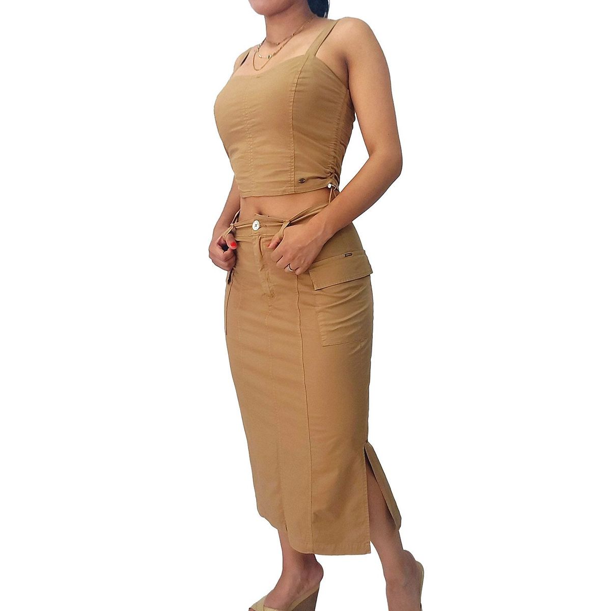 FORDAN JEANS - Falda Larga Algodón Mujer Fordan Jeans