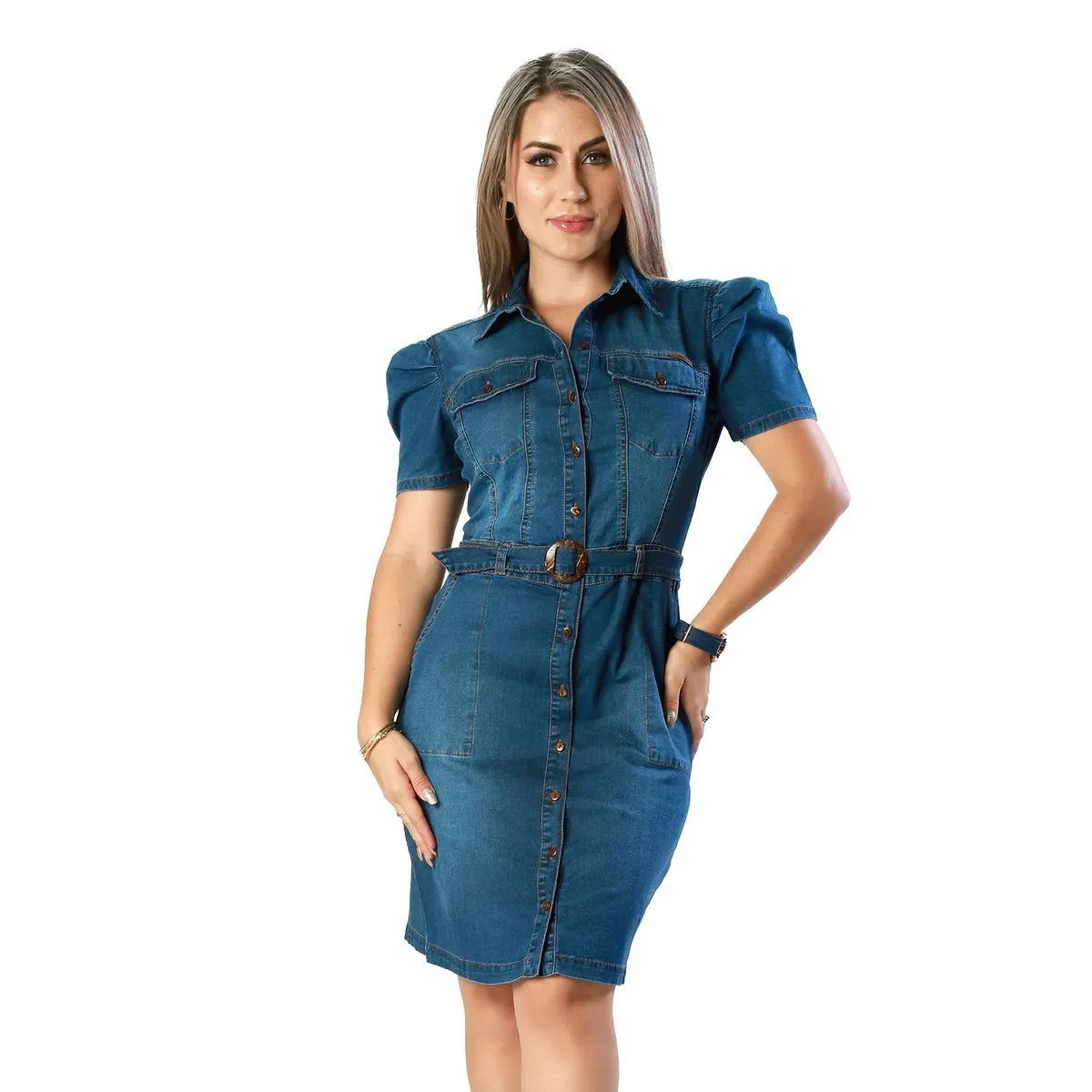 FORDAN JEANS - Vestido Largo Algodón Mujer Ford Ford
