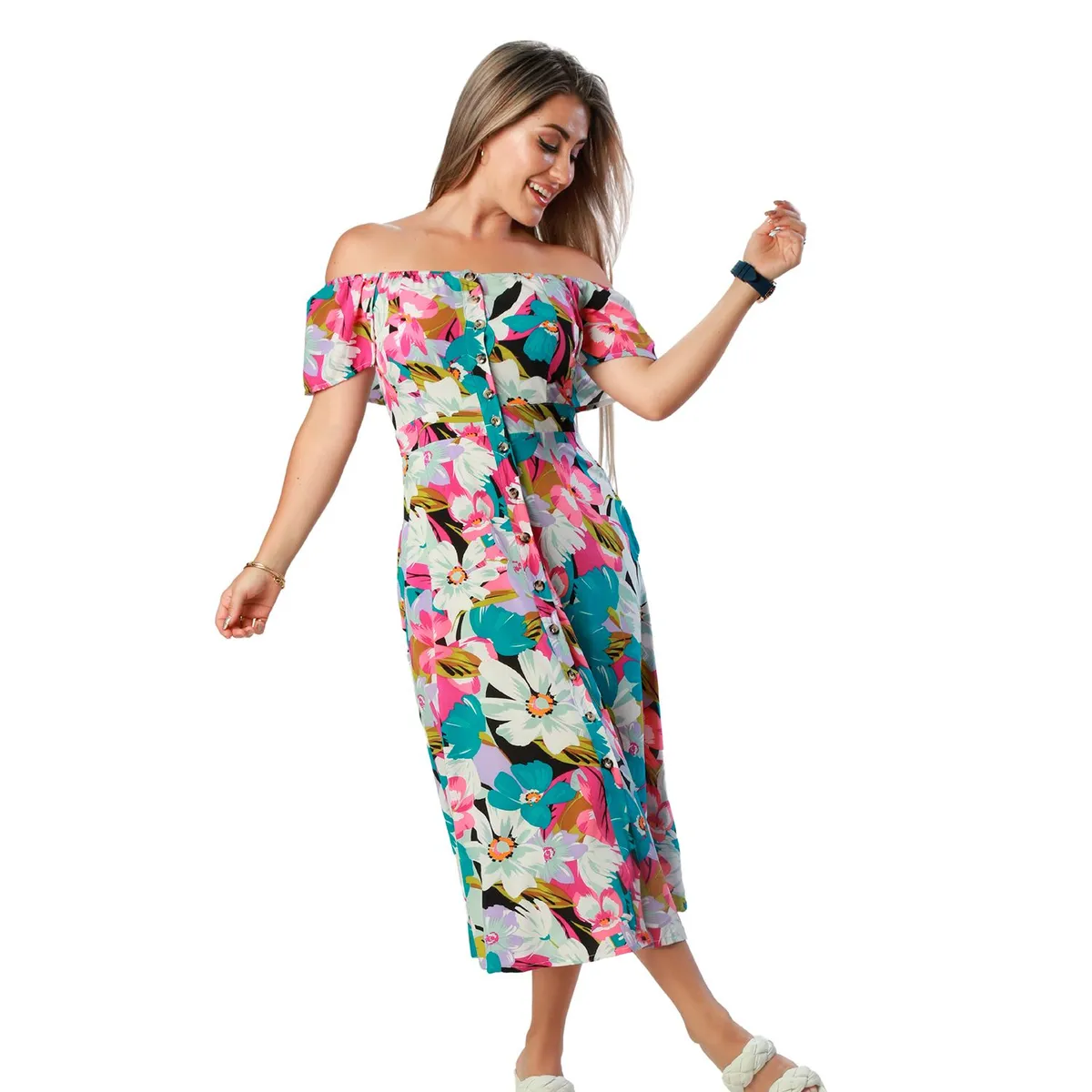 FORDAN JEANS - Vestido Largo Mujer Ford