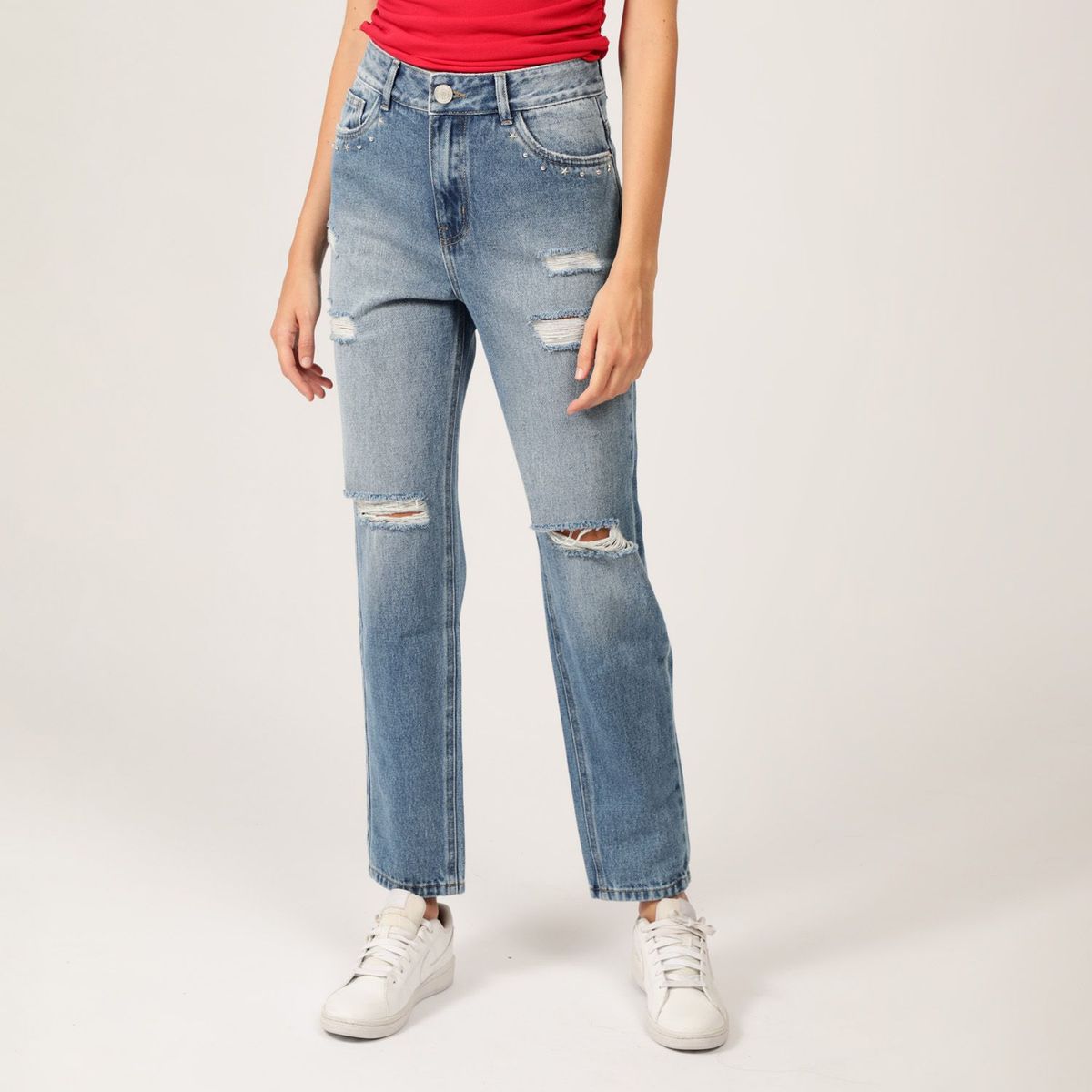 SYBILLA - Jean Mom Algodón Mujer Sybilla