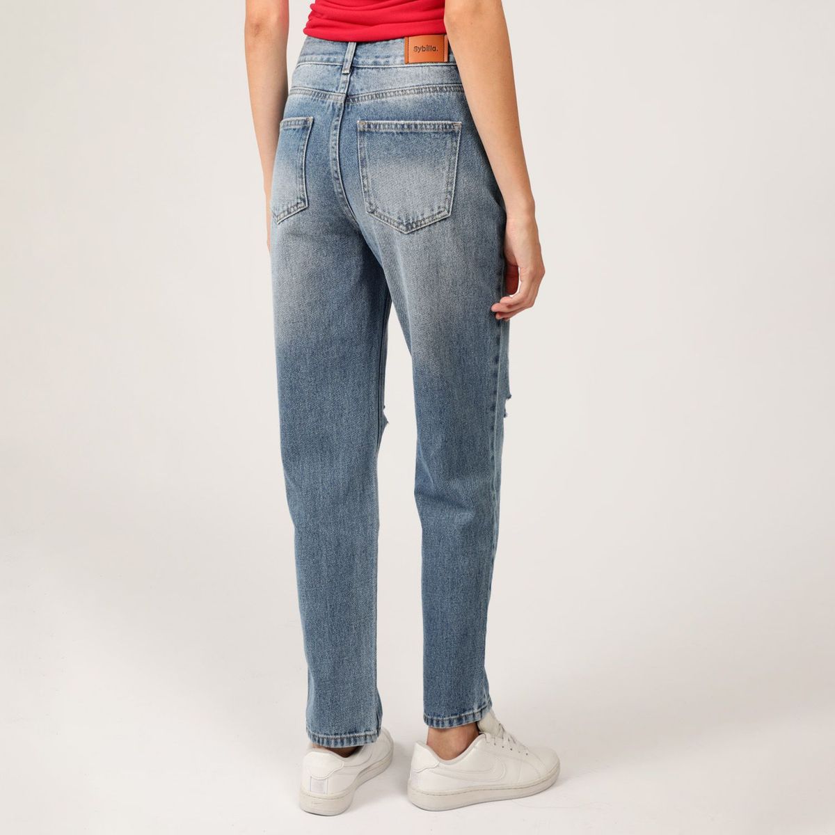 SYBILLA - Jean Mom Algodón Mujer Sybilla