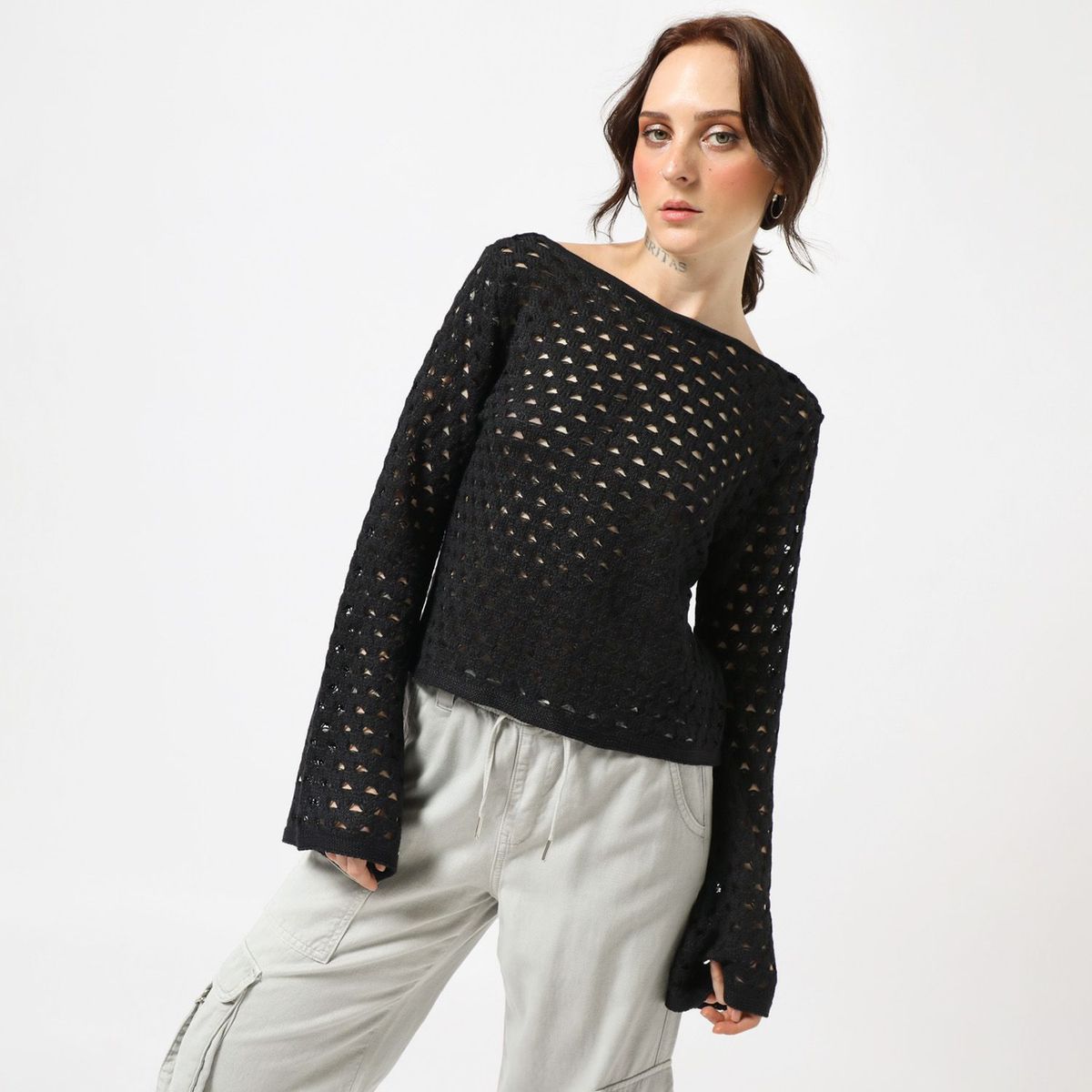 DENIMLAB - Chompa Manga Larga Mujre Denimlab