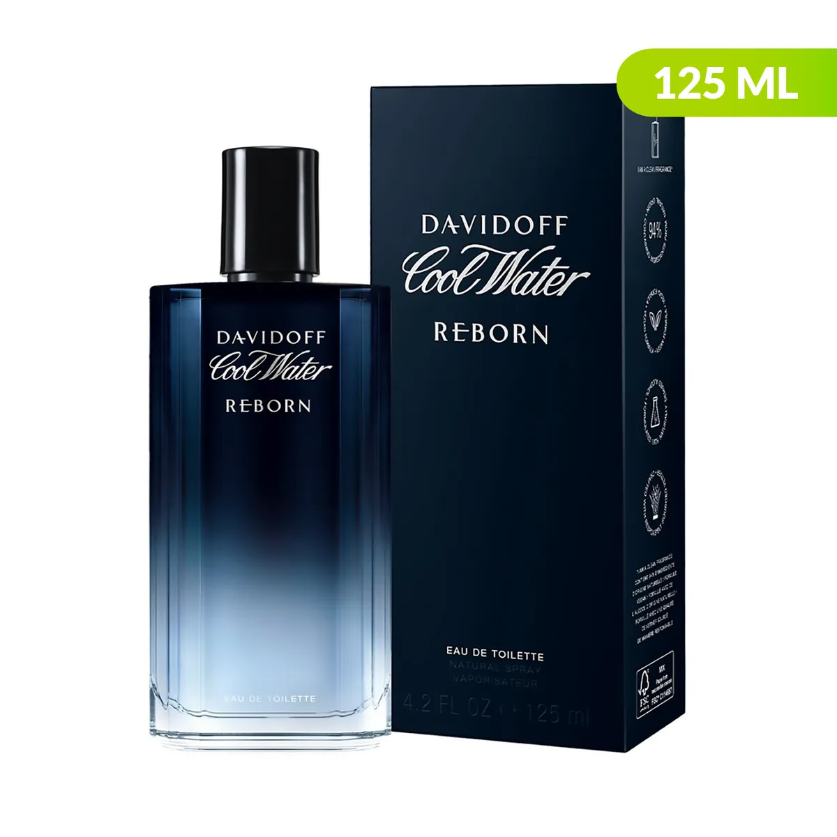 DAVIDOFF - Cool Water Reborn Eau de Toilette para Hombre 125ml