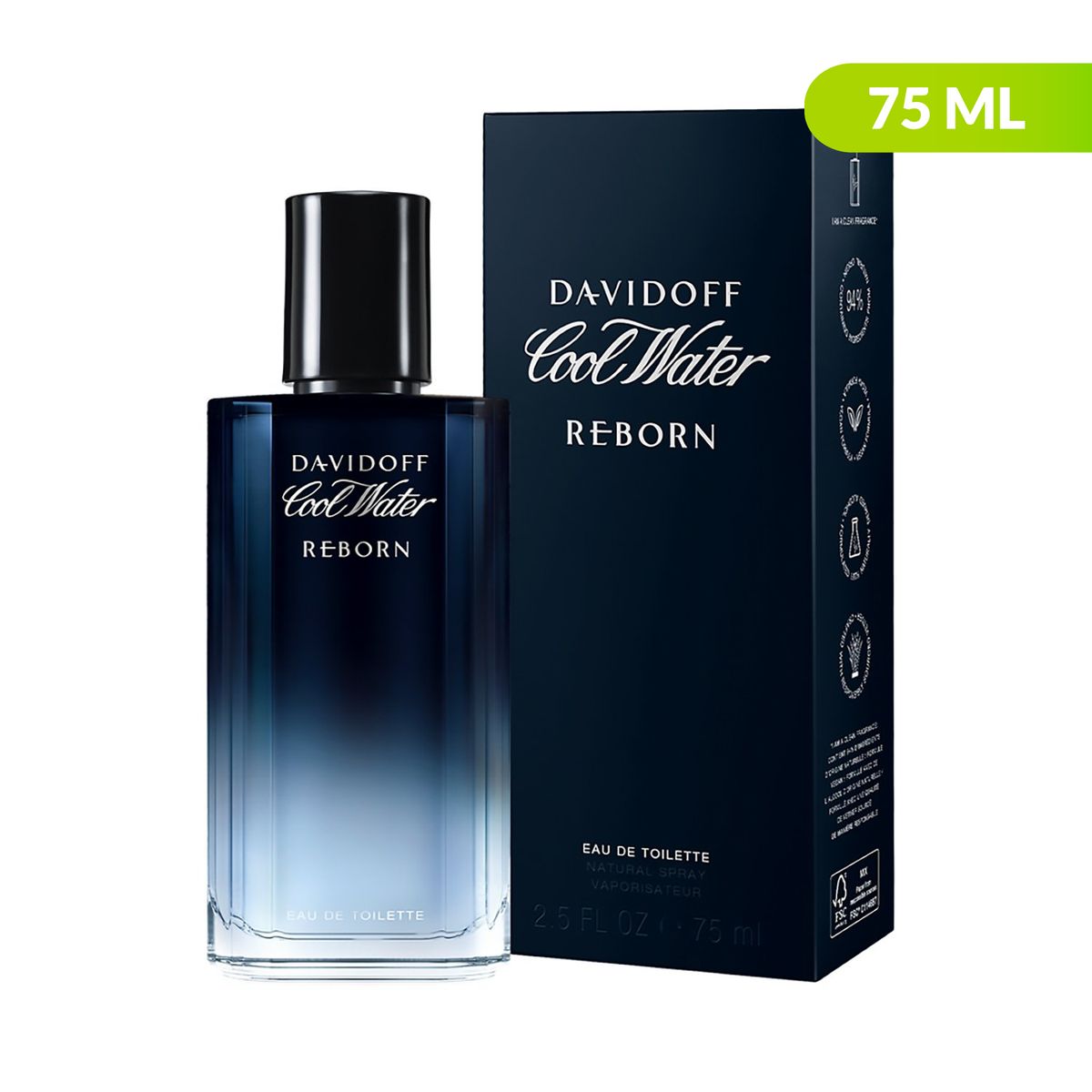 DAVIDOFF - Frag Cool Water  Hombre Edt 75 Ml