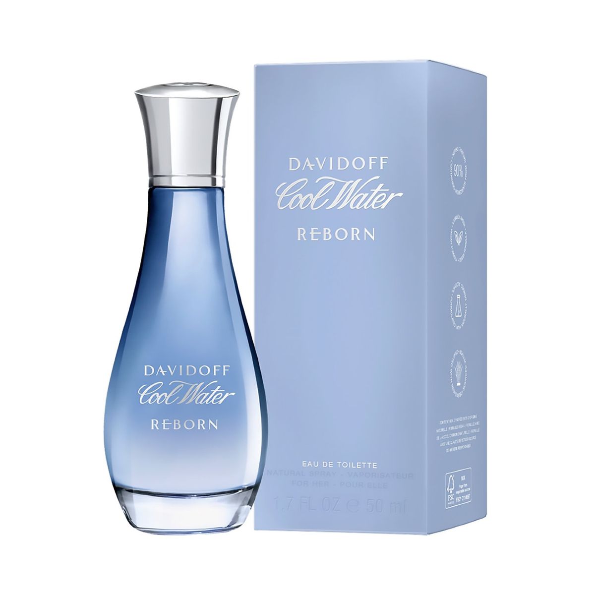 DAVIDOFF - Cool Water Reborn Eau de Toilette para Mujer 50 ml