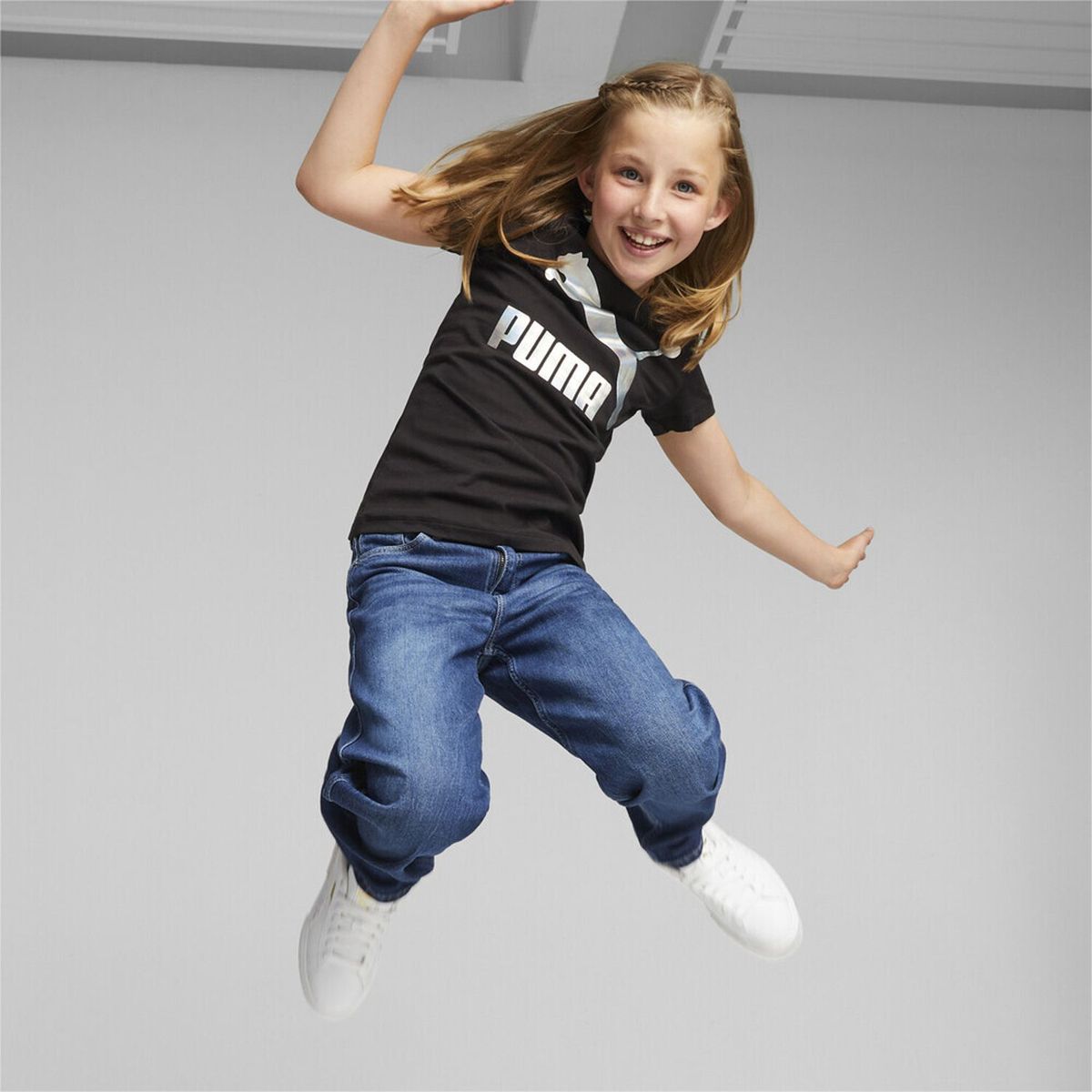 PUMA - Polo Deportivo Niña Manga Corta Algodón Puma