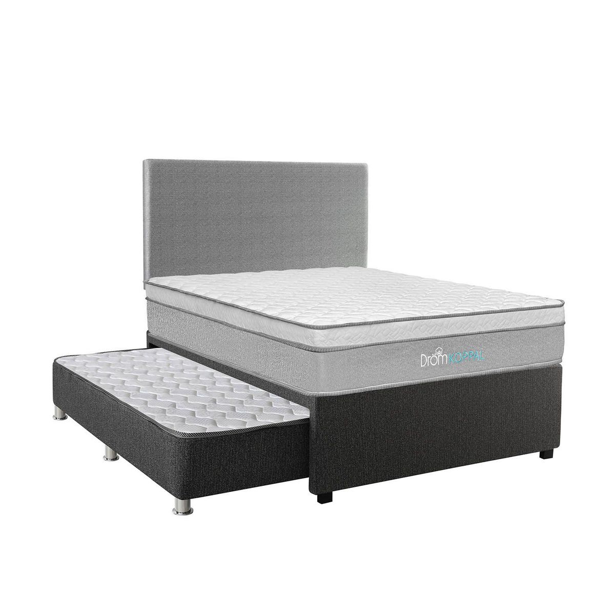 DROM - Dormitorio Diván Koppal 1.5Plz + 1 Almohada Viscoelástica y Protector