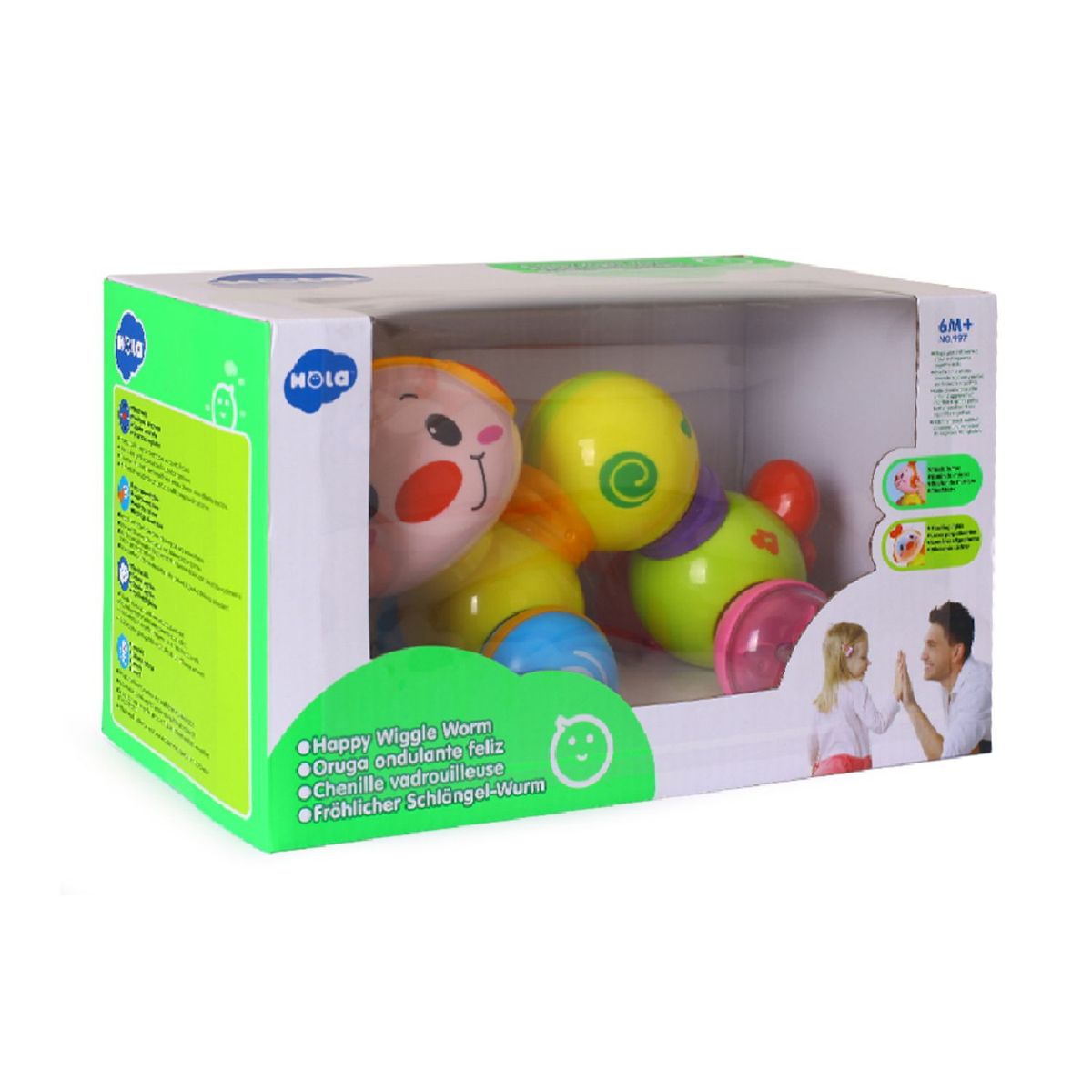 AVENIR - Gusano Feliz Con Música Y Luz Didácticos  Hola Toys