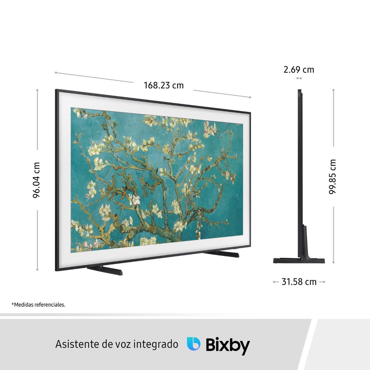 SAMSUNG - Televisor Samsung The Frame 75" Qled 4k Qn75ls03bagxpe