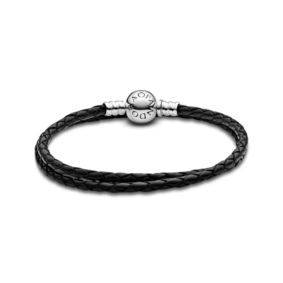 PANDORA - Pulsera En Cuero Trenzado Doble